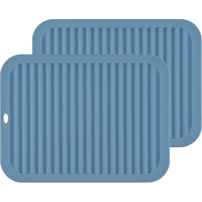Tapis de dessous en silicone durable pour cuisine résistante à la chaleur, Gris