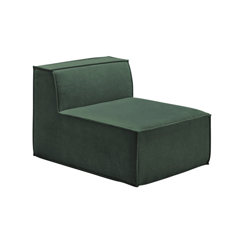 Canapé modulaire avec repose-pieds réversible Ezra, Vert