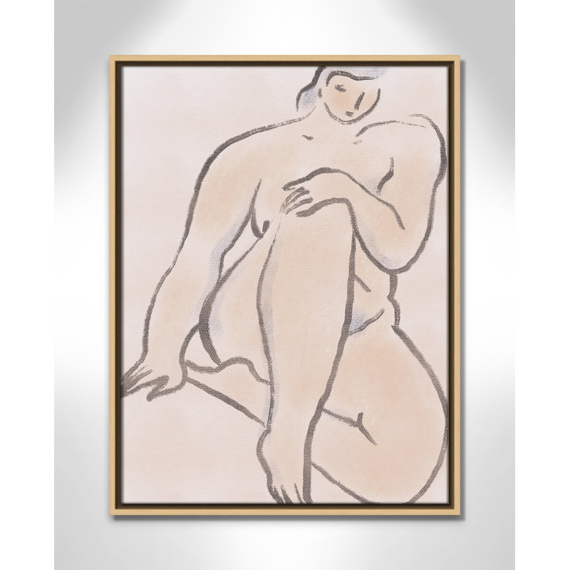 «Pastel nude 07 Print» par Dean, Toile avec cadre, Flotteur naturel, L 19,5 po x H 25,5 po