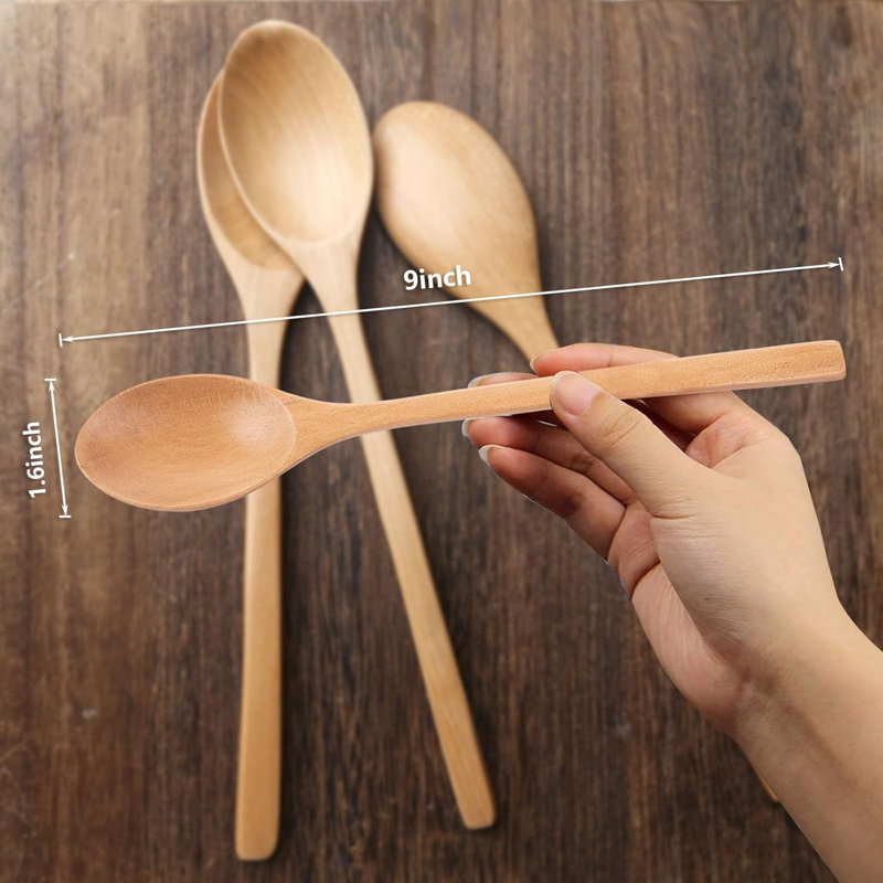 6 Pcs Wooden Cooking Spoons