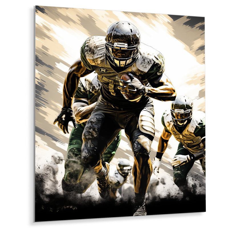 Football Gridiron Glory - décoration murale en métal Football, H 20 po x l 12 po