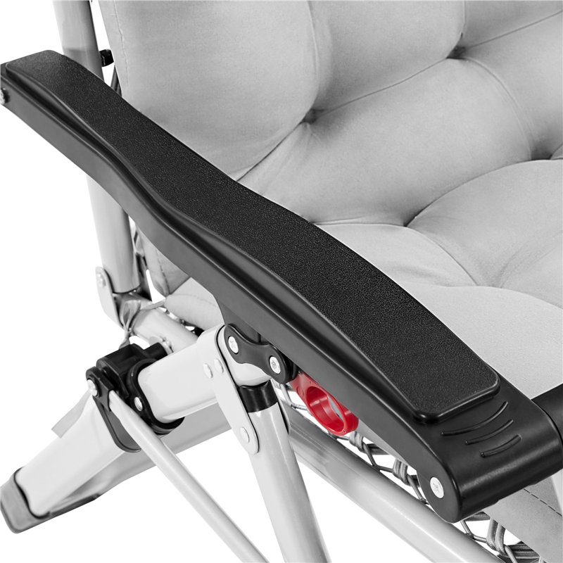 Fauteuil inclinable Hendon, Gris clair, Blanc