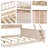 Convertible Twin XL over Queen Bunk Bed with Storage Shelf, Color-Changing LED Lights & Pegboard Organization-1160171946