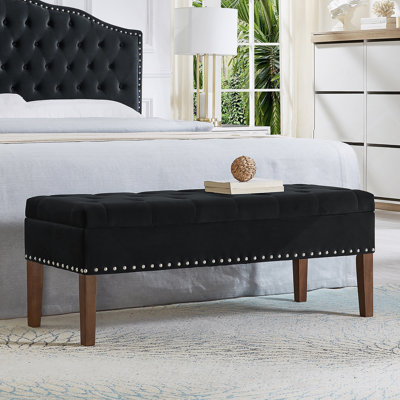 Banc capitonné avec rangement