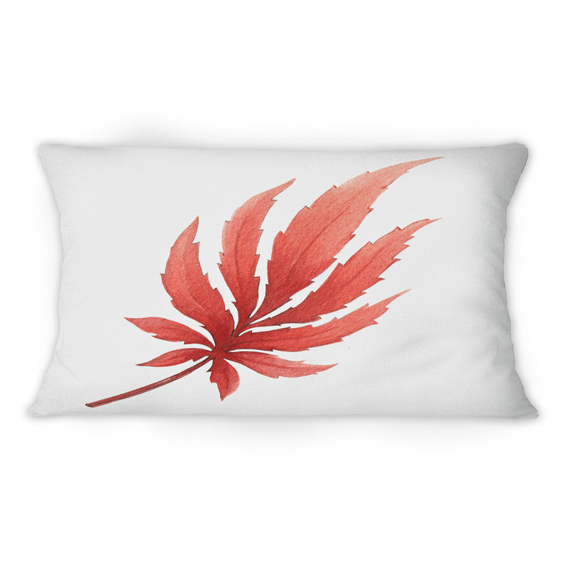 Coussin 12 "x 20" Red Maple Leaf II - Traditional