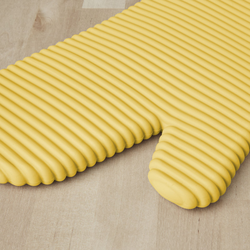 KitchenAid Ribbed Soft Silicone Oven Mitt, Orange Sorbet