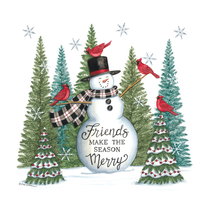 «Friends Make the Season Merry», H 30 po x l 30 po