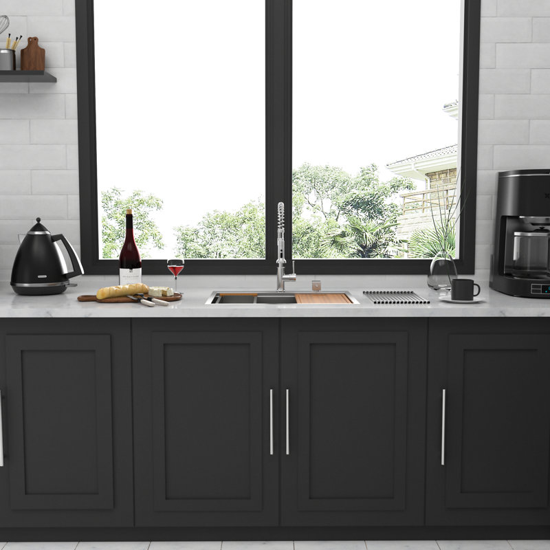 16 Gauge Stainless Steel Sink - 28"X22" Drop-In Workstation Practical Feature Soundproof Pad Included 28" Kitchen Advantage With Benefits