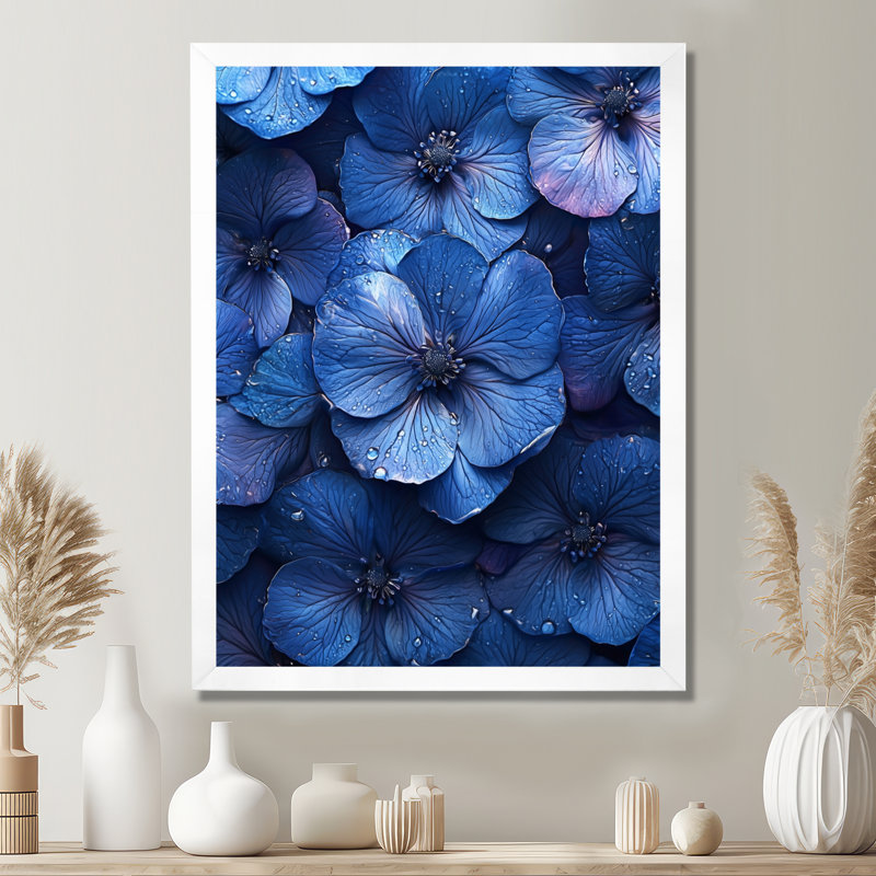 Anding - salon d'art mural floral, H 40 po x l 30 po, Reproduction encadrée d'une seule photo, Blanc
