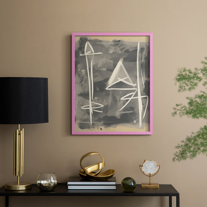Série ABSTRACT DCCLxxxx, reproduction encadrée - bois massif, H 30 po x l 24 po, Rose