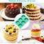 Moule en silicone rond de 4 pouces pour la cuisson, grand moule à muffins en silicone antiadhésif de 3 pièces