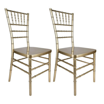 Ensemble de 2 chaises Chiavari en résine squelette et acier par Chivari
