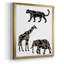 Toile encadrée de qualité supérieure avec animaux décoratifs safari ornementaux III-545230424-545230425