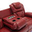 Fauteuil inclinable manuel de cinéma maison avec console centrale, bande lumineuse à DEL et plusieurs ports de charge pour plus de confort