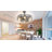 20" Caged Ceiling Fans with Remote App Control for Patio Kitchen Bedroom, Farmhouse Flush Mount Ceiling Fan with Lights Reversible 6 Speed Timer Cement-720269347-720269349