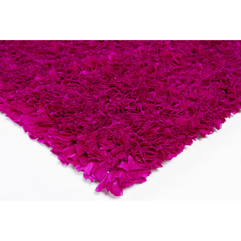 Tapis mauve à poils longs Arrisson, 3 pi 6 po x 5 pi 6 po