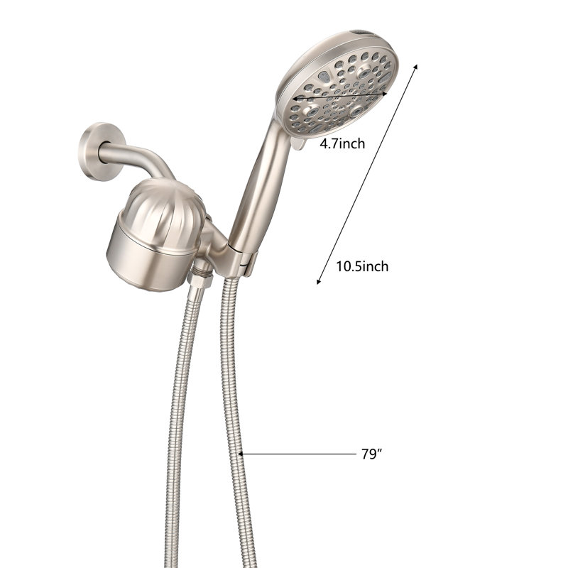 Rain Handheld Shower Head 2.0 GPM GPM, Brushed Nickel
