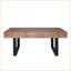 Table basse rustique en bois manufacturé industriel pour le salon, centre de table spacieux et durable