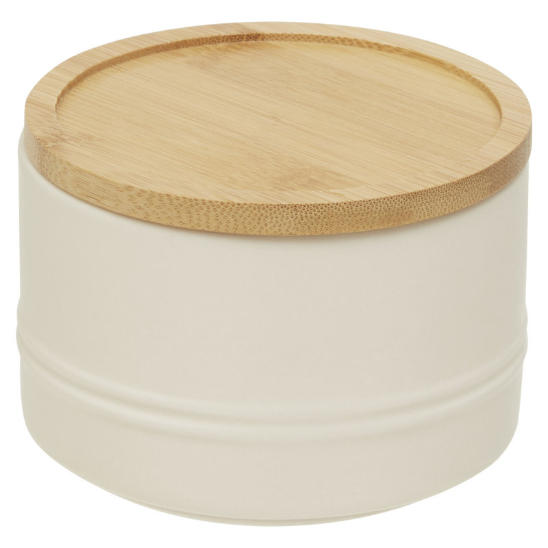 Fenwick Ceramic / Porcelain Jar, 7cm H x 11cm W x 11cm D, Cream