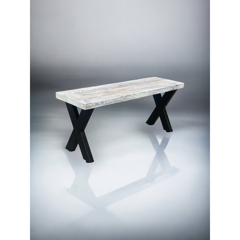 White Wash Reclaimed Wood Bench Top