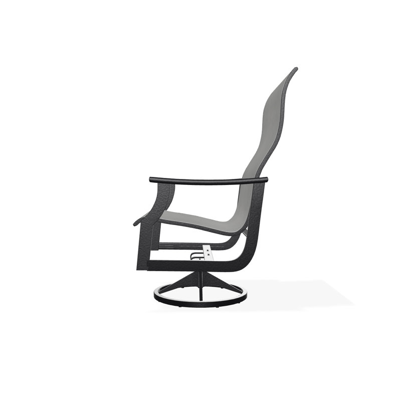 St. Catherine Polymer Outdoor Lounge Chair, Black, Alloy Sunbrella®