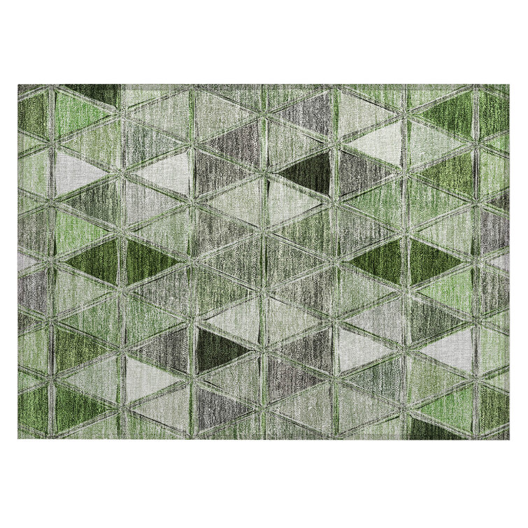 Wigburg Washable Geometric Indoor / Outdoor Rug