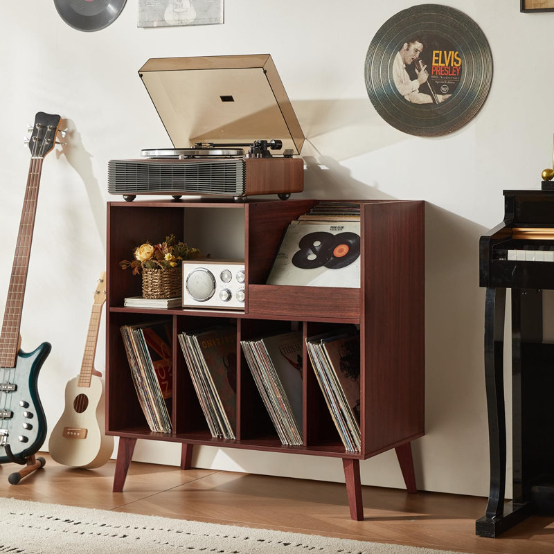 Grand support pour tourne-disque, Noyer