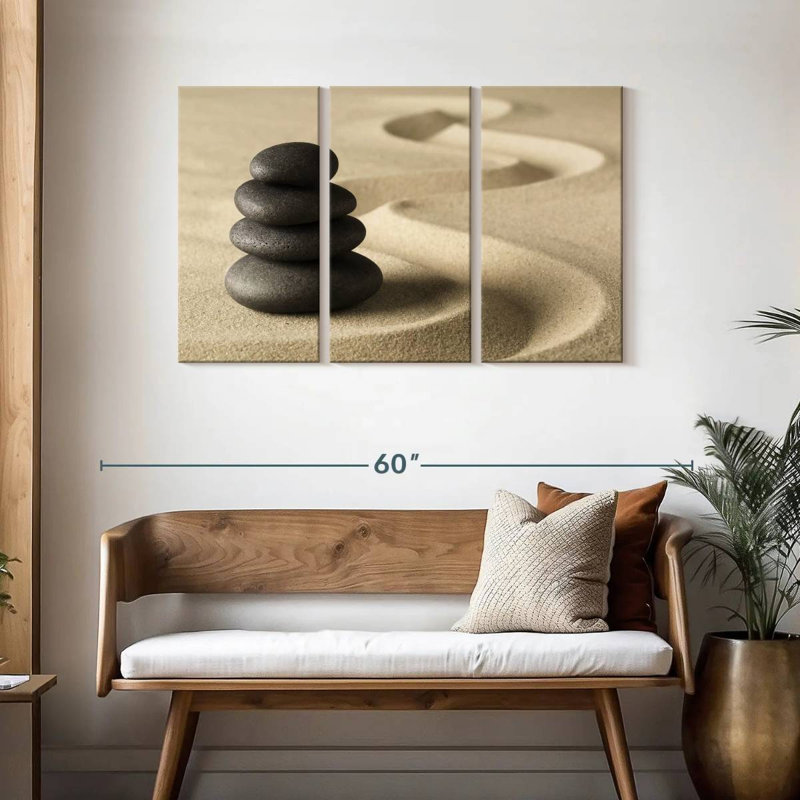 Kerrick Zen Meditation Stones, H 28 po x l 45 po