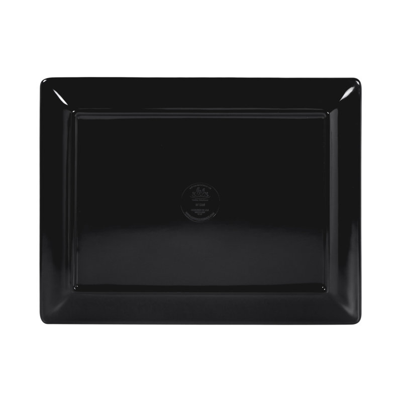 Elite Global Solutions Melamine Platter, Black, 0.75" H x 10.5" W x 8.75" D