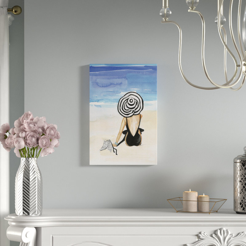 Reproduction d’art sur toile tendue, H 26 po x l 18 po x P 1,5 po, Toile avec cadre noir, Pas de tapis