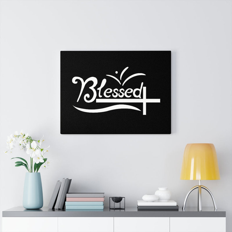 Blessed White Cross - Wrapped Canvas Print, 46cm H x 61cm W