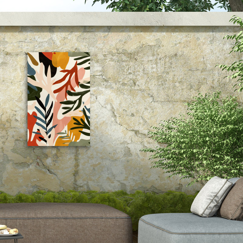 Treechild Wild Leafs Outdoor  Canvas, 12" H x 19" W