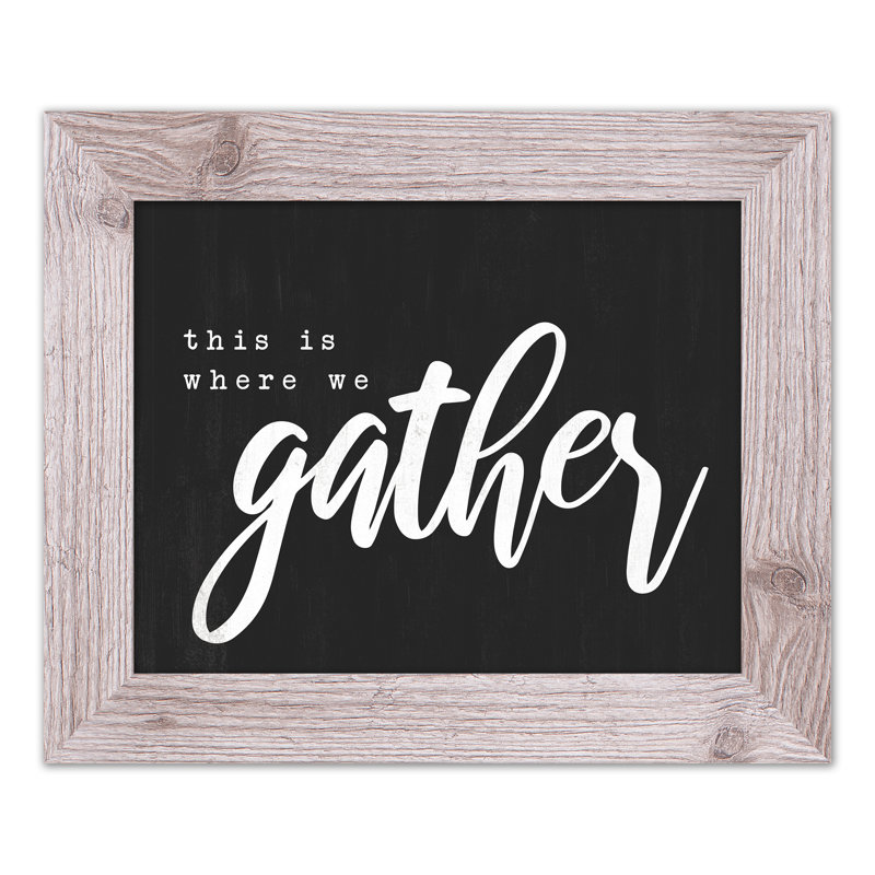 «Where We Gather», reproduction encadrée, H 11 po x l 14 po x P 0,75 po, Blanc