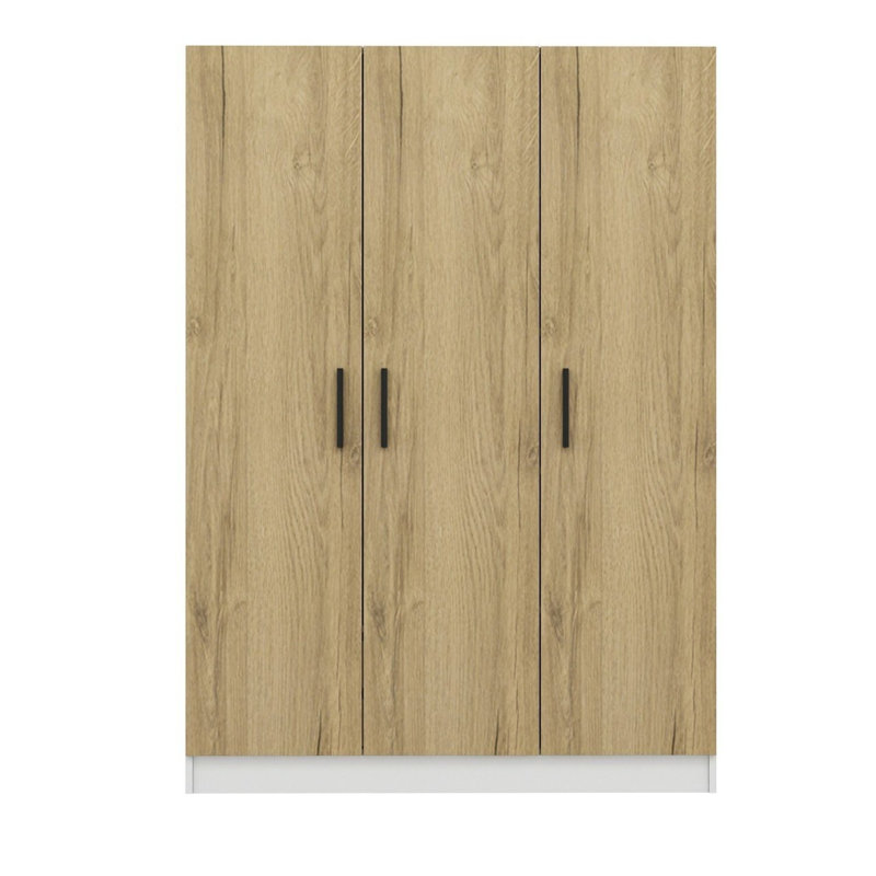 Élégante garde-robe en noyer de 53,1 po x 74,8 po x 20,5 po | 100% panneau de particules enduit de mélamine, épaisseur: 0,7 pouce | Conception traditionnelle de couleur unie, parfaite pour organiser les vêtements et les accessoires avec style