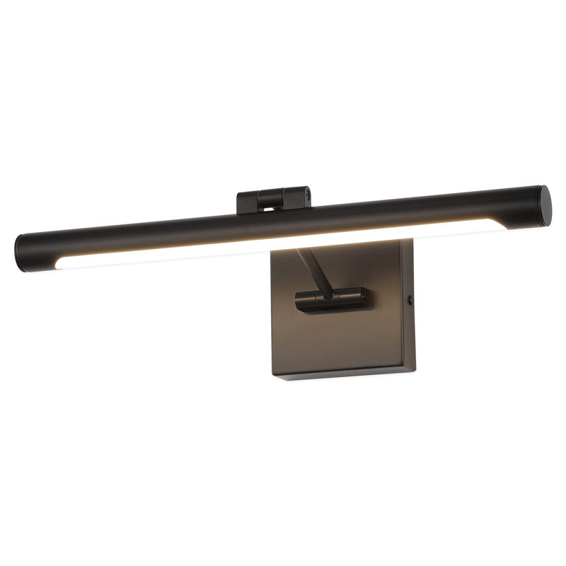 Lampe pour tableau à intensité variable avec bras pivotant réglable et cadre photo, Black