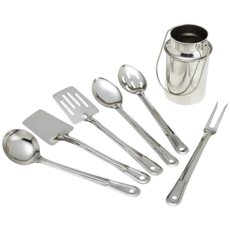 OXO Stainless-Steel Utensils with Utensil Holder, Set of 15