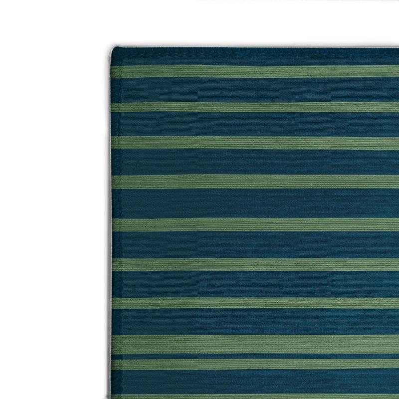 Tapis intérieur / extérieur vert HorizontalStripes, Rectangulaire 2 pi x 3 pi