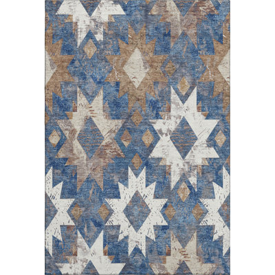 Premium Machine Washable Fairwood AMF1879 Aztec Rug