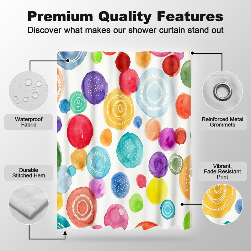 Shower Curtains with Hooks Included