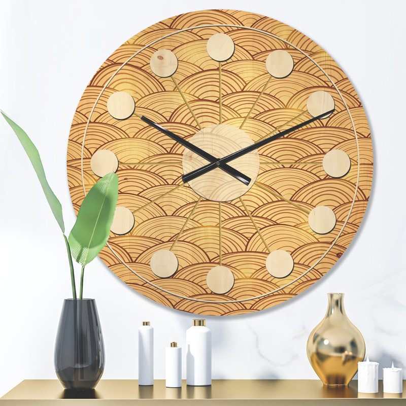 Horloge murale en bois Clouds in the Sky, Moyenne