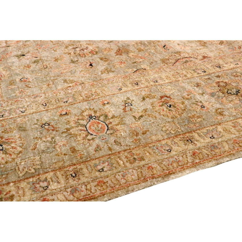 Canvello Tabriz Hand-Knotted Lamb's Wool Area Rug- 8'10" X 11'10"