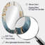 Miroir décoratif ovale doré et bleu Harmony III - Paysages-1019527371
