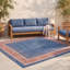 Tapis Whitfield moderne minimaliste à bordure géométrique turquoise, rose et crème, lavable à la machine, antidérapant, à poils courts, pour intérieur et extérieur, adapté aux animaux domestiques, idéal pour le salon, la chambre, la salle à manger, l'entrée, le corridor ou le bureau.-436885851