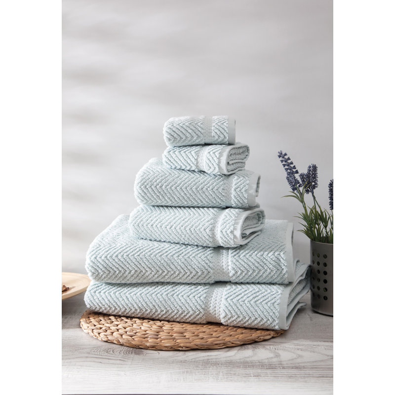 Vandewa Plush Jacquard Mulit-Size Set, Light Aqua