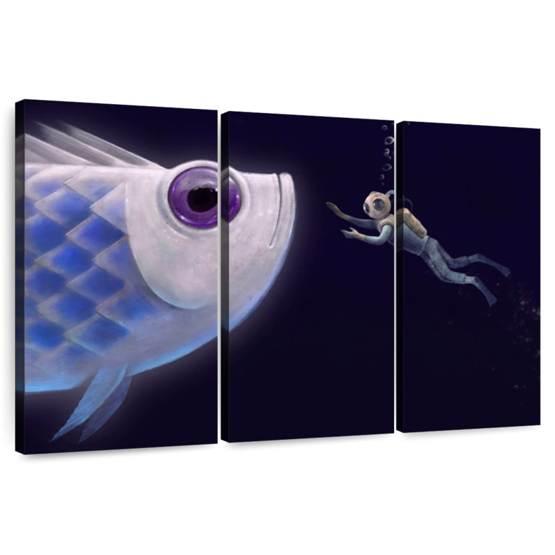 Kelan Deep Sea Fish Encounter, 28" H x 45" W