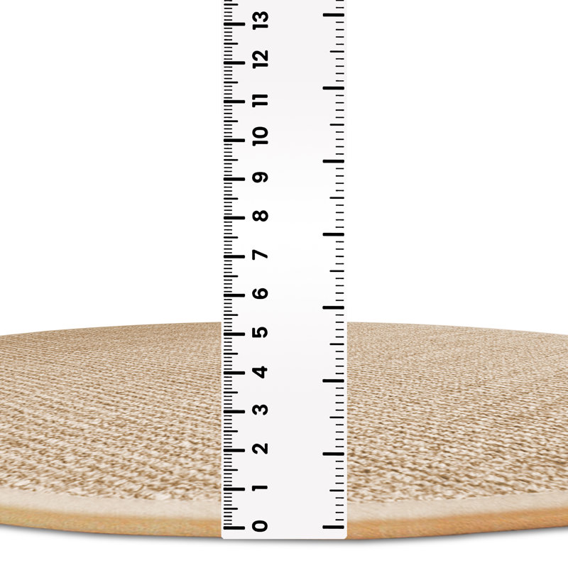 Candies 100% Jute Area Rug – Handwoven, Bohemian & Rustic Style, Non-Slip, Ideal for High-Traffic Areas, Round 6'