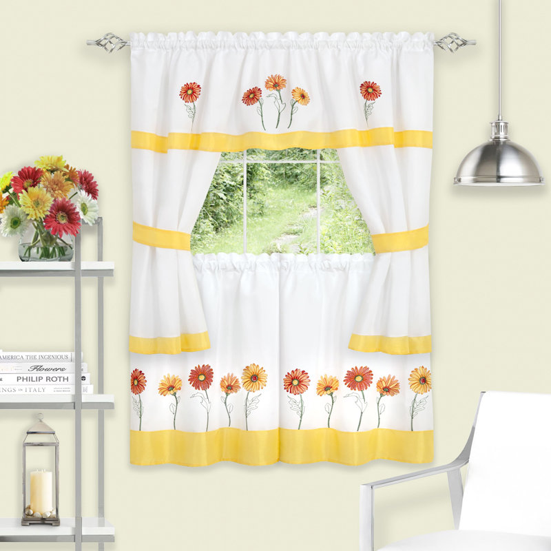 Rideau de cuisine sur mesure Jaheam, H 24 po x l 58 po