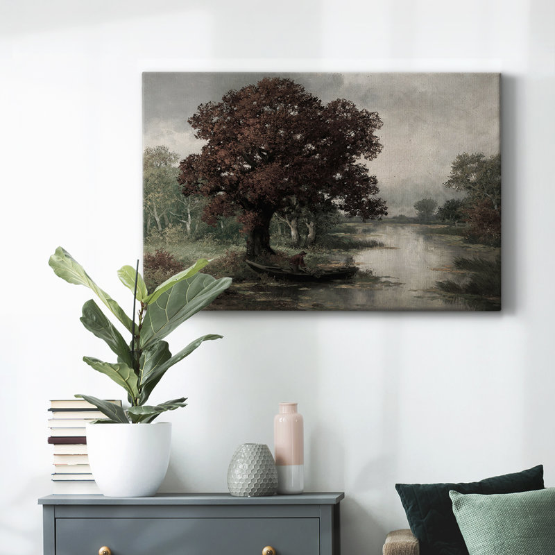 Paysage rétro - CCCLV, H 33 po x l 49 po, Toile tendue
