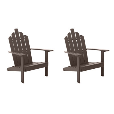 Chaise Adirondack en bois massif Ivania
