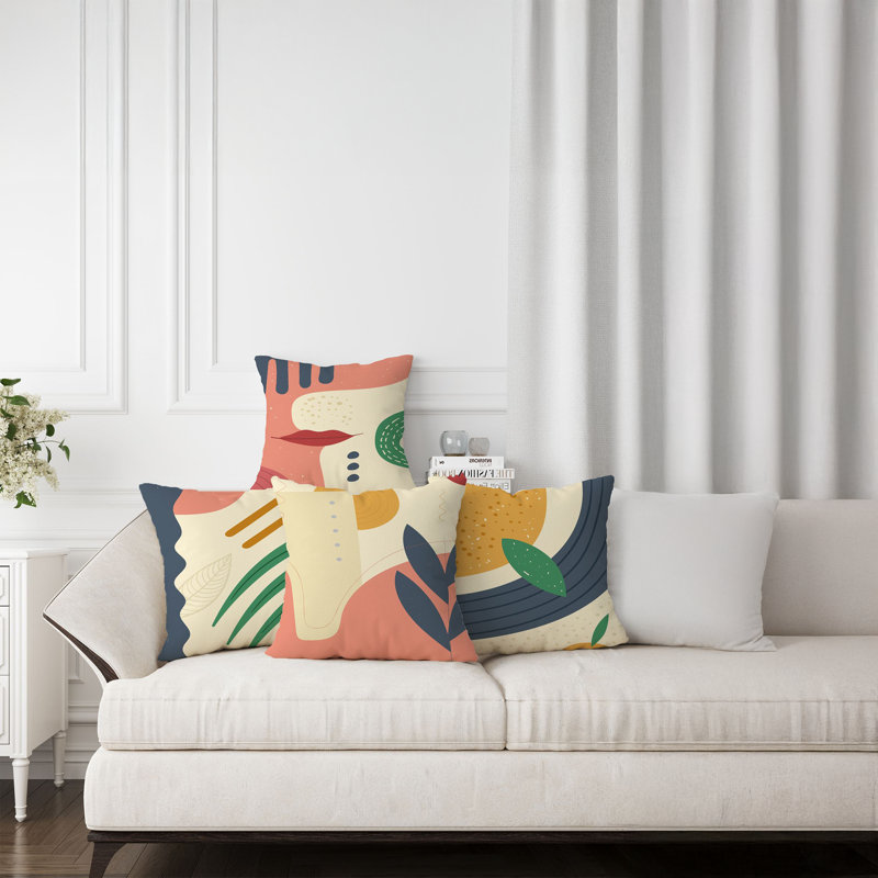 4 Pieces Washable & Ironable Cushion Cover Set